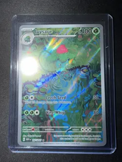 Pokemon TCG Ivysaur 167/165 Scarlet & Violet 151 Illustration Rare Full Art Holo - Image 1