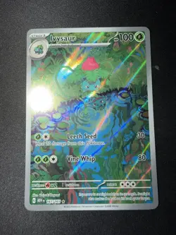 Pokemon TCG Ivysaur 167/165 Scarlet & Violet 151 Illustration Rare Full Art Holo - Image 2
