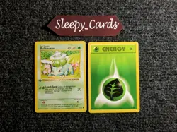 Pokemon First 1st Edition Bulbasaur 44/102 Shadowless, With Energy NM - Image 1