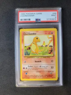 1999 Pokemon Game 46 Charmander PSA 9 WoTC - Image 1