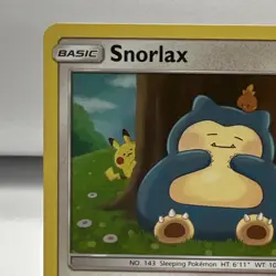 2019 Pokemon TCG Unbroken Bonds Snorlax 158/214 Holo Rare CENTERED One Owner NM - Image 2