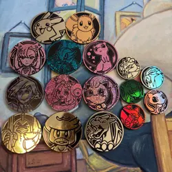 Lot of 16x Official Pokemon TCG Coins (No Duplicates) - Image 1
