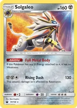 Solgaleo (#99/168) - Reverse Holofoil SM - Celestial Storm LP Pokemon - Image 1