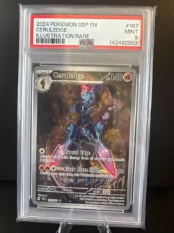 PSA 9 MINT Pokemon Surging Sparks Ceruledge Illustration Rare #197/191 - Image 1