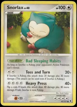 Snorlax 81/111 Pokemon TCG Rising Rivals Common - Image 1