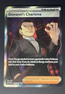 Giovanni's Charisma 197/165 Full Art SR Pokemon 151 English - Image 1
