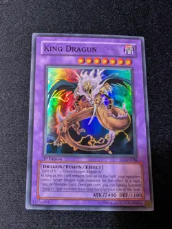 Yu-Gi-Oh 1st Ed Dragon Set - Luster Dragon MFC Ultra Rare / King Dragun Super - Image 3