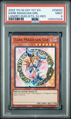 2022 YU-GI-OH! LEGEND DUELISTS: SEASON 3 1ST ED-RED DARK MAGICIAN GIRL PSA 9 - Image 1
