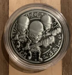 Yu-Gi-Oh Pre-Registration Coin - Goblin Attack Force - Silver - Image 1