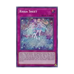Rikka Sheet Yu-Gi-Oh! SESL-EN026 1st Secret Rare - Image 1