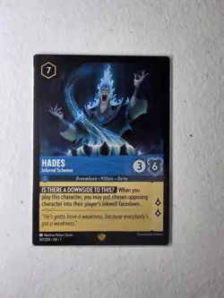 Disney Lorcana TCG Hades Infernal Schemer 147/204 Non-Foil Legendary Card - Image 1