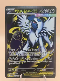 Pokemon Me01: Mega Evolution Holo Card Absol EX 161/132 Ultra Rare NM Condition - Image 1