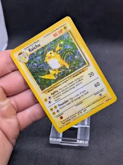 Raichu 14/102 Base Set Holo Pokemon Card WOTC Played - Image 2