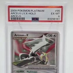2009 Pokemon Platinum Arceus LV.X Holo #95 PSA 6 EX-MT Ultra Rare Card - Image 2
