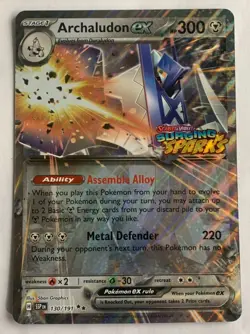 Pokemon TCG: JUMBO Archaludon ex (Surging Sparks Stamped) 130/191 Promo Card - Image 1