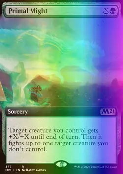 MTG Magic the Gathering Primal Might (377/470) Core Set 2021 LP FOIL - Image 1