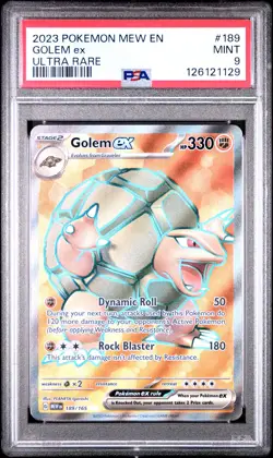 2023 POKEMON MEW EN-151 ULTRA RARE #189 GOLEM EX PSA 9 - Image 1
