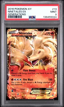 PSA 9 Mint Pokemon 2016 XY Generations Ninetales EX 13/83 - Image 1