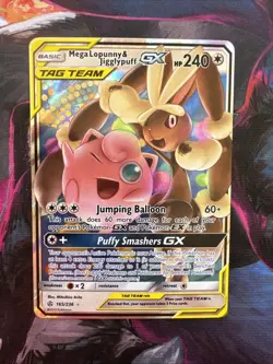 Pokemon Mega Lopunny & Jigglypuff GX 165/236 Cosmic Eclipse Tag Team *NM-* 🎀 - Image 2