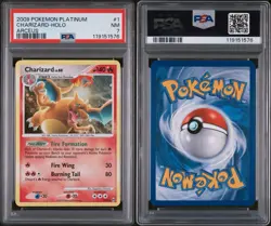 2009 POKEMON PLATINUM ARCEUS CHARIZARD HOLO 1/99 PSA 7 - Image 3