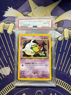 2001 Pokemon Neo Discovery 1st Edition Natu 59/75 PSA 10 Gem Mint - Image 1