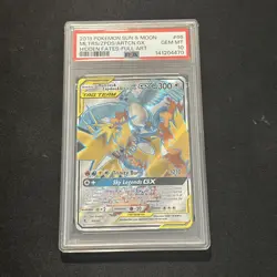 Moltres & Zapdos & Articuno GX Full Art 66/68 Hidden Fates Holo PSA Gem Mint 10 - Image 1