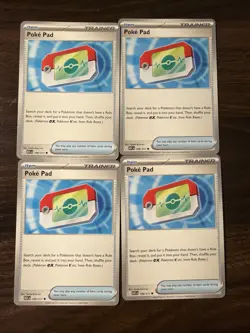 Play Set (x4) Poke Pad 198/217 NM Pokemon Tcg Ascended Heroes Non Holo - Image 1