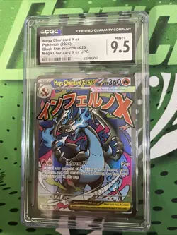 2025 Pokemon Black Star Promos Mega Charizard X ex CGC 9.5 #023 - Image 1