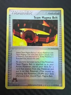 Pokemon TCG Team Magma Belt Team Magma vs Aqua 81/95 Reverse Holo LP - Image 1