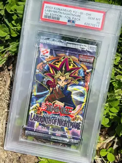 Yu-Gi-Oh! Labyrinth of Nightmare 1st Edition LON Booster Pack PSA 10 Gem Mint - Image 1