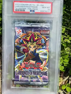 Yu-Gi-Oh! Labyrinth of Nightmare 1st Edition LON Booster Pack PSA 10 Gem Mint - Image 4