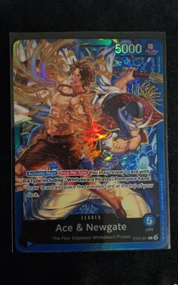 Ace & Newgate ST22-001 Foil Leader ONE PIECE Tcg Card Game NM - Image 1