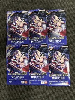 OP14 - EB04 | The Azure Sea’s Seven One Piece TCG Sleeved Booster | Lot of 6 - Image 1