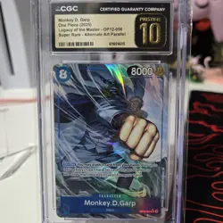 One Piece TCG Monkey D. Garp (Alt Art) OP12-056 SR Legacy of the Master CGC 10 - Image 1