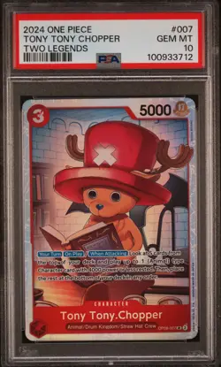 2024 One Piece Tony Tony Chopper OP08 007 Two Legends SR PSA 10 - Image 1