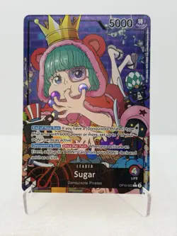 One Piece Sugar OP10-003 Leader AA Royal Blood Alternate Art NM - Image 2