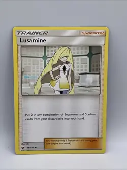 Pokemon Card Lusamine Crimson Invasion Uncommon 96/111 - Image 1