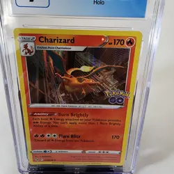 Charizard Pokemon GO 2022 010/078 Holo Graded Slab CGC Mint 9 Card - Image 2
