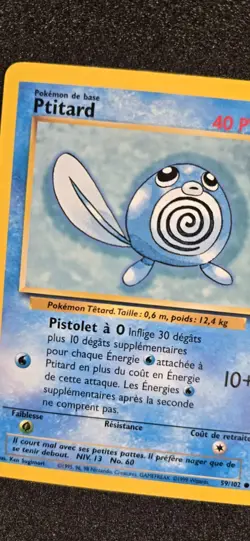 Ptitard French Poliwag 59/102 Base Set #59 1999 - Pokemon Card - Image 3