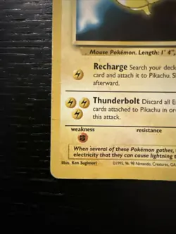 Pikachu Black Star Promo Heavily Played #4 Pokemon Card Pokemon First Movie TCG - Image 3