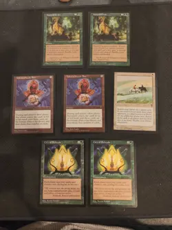 MTG Visions 7 Card Lot Natural Order Teferi Tithe City Of Solitude 1996 WoTC LP - Image 1