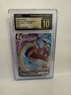 CGC PRISTINE 10 Lapras VMAX 032/190 Shiny Star V Holo Pokemon Card JPN - Image 1