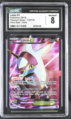 CGC 8 Latias EX 2013 Plasma Freeze 112/116 Ultra Rare Holo Pokemon Card - Image 1