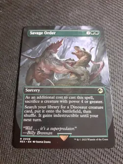 Savage Order *Borderless* (Near Mint) | Jurassic World | MTG - Image 1