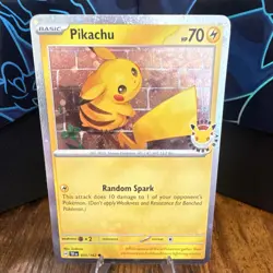 Pikachu 051/162 Temporal Forces Pokemon Day 2026 Cosmo Holo Promo - Near Mint - Image 1