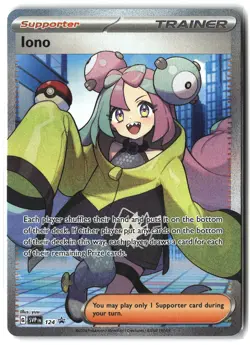 Iono ⭐ 124 Holo Promo Scarlet & Violet 2023 Pokemon NM - Image 1