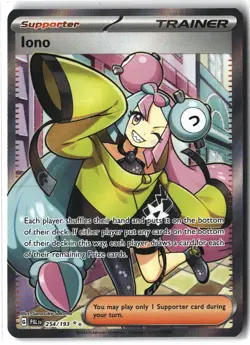 Iono ⭐ 254/193 Holo Ultra Rare Paldea Evolved 2023 Pokemon NM - Image 1