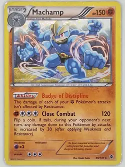 Machamp 49/101 Pokemon - Holo Black and White Plasma Blast MP - Image 1