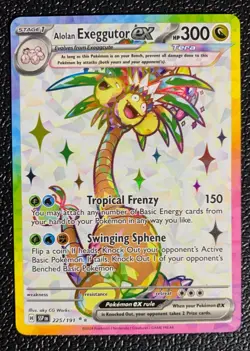 Pokemon TCG: Alolan Exeggutor ex 225/191 Sv08: Surging Sparks Holo - Image 1