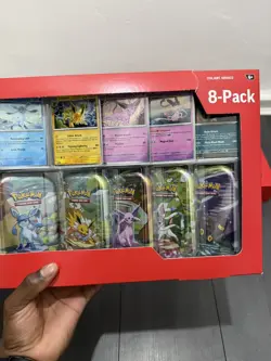 Pokemon TCG: Prismatic Evolutions Costco Mini Tins 8 Pack - New Sealed - Image 4